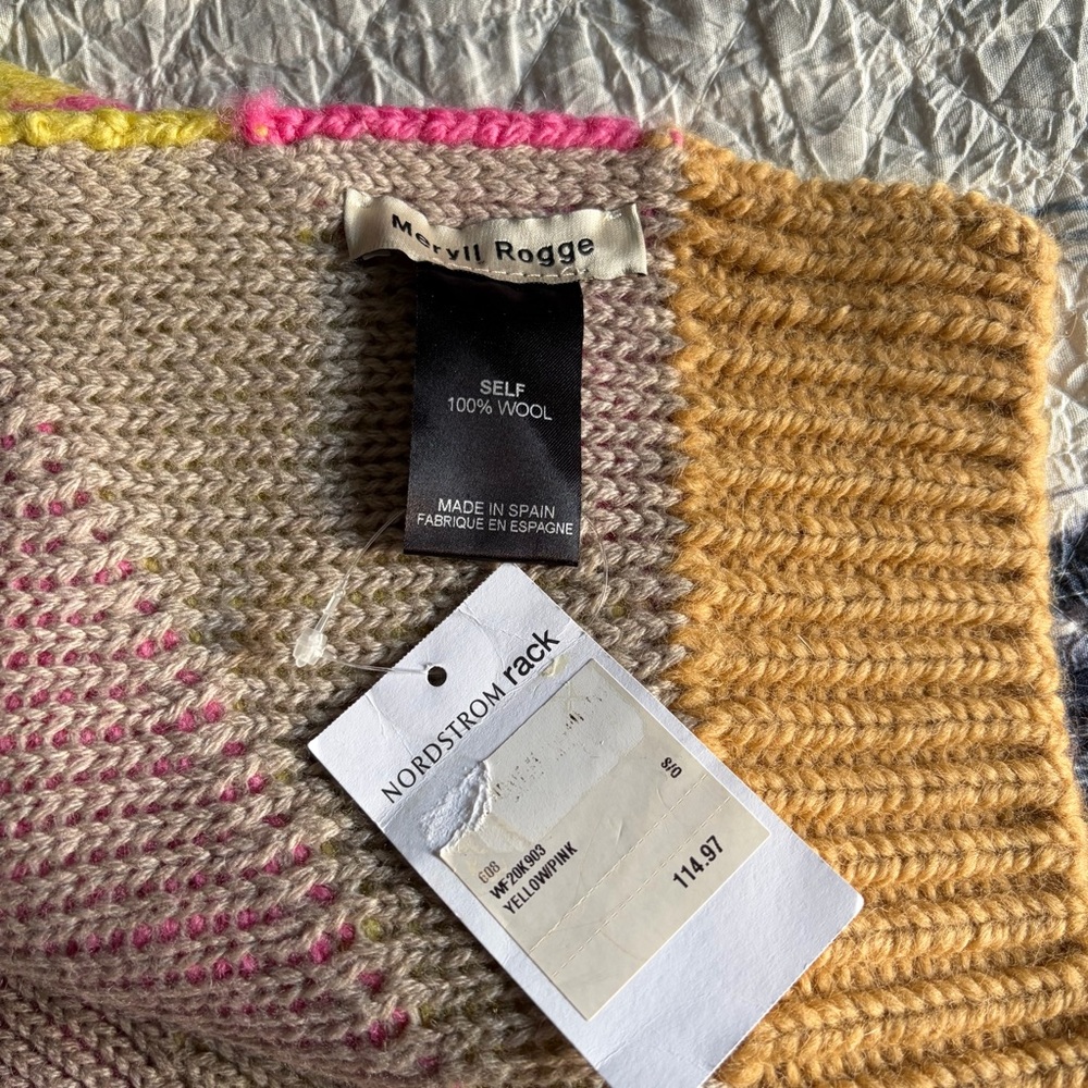NWT Meryll Rogge Striped Wool Scarf - Picture 5 of 5